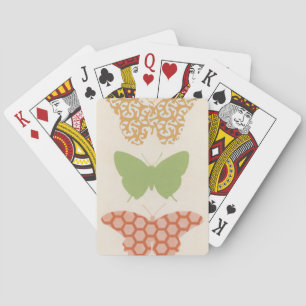 Jeu De Cartes Butterfly Patterns on Cream Background