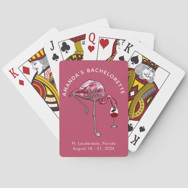 Jeu De Cartes Buveur de vin flamant personnalisé pour enterremen (dos)