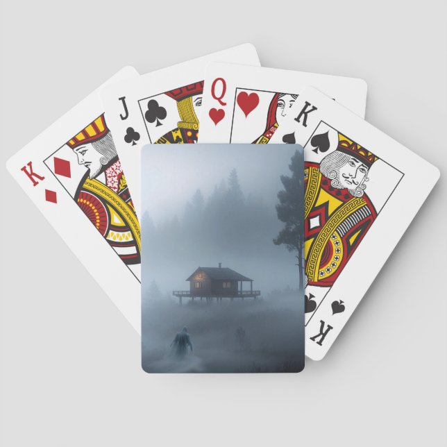 Jeu De Cartes Cabine de journaux par le lac Haunted (dos)