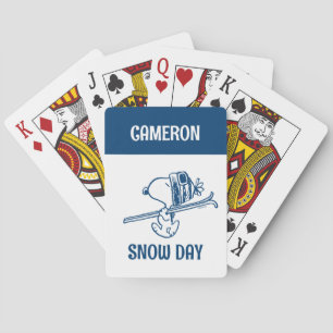 Jeu De Cartes cacahuètes   Snoopy Ski Trip Jouer aux cartes