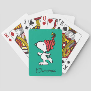 Jeu De Cartes cacahuètes   Snoopy Winter Beanie Casquette Jouer 