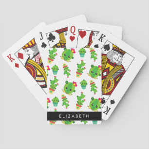 Jeu De Cartes Cactus mignons, Cactus Motif, Succulent, Votre Nom