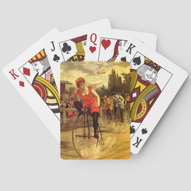 Jeu De Cartes Cadeau antique de plate-forme de bicyclette de (dos)