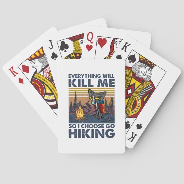 Jeu De Cartes Cadeau Camper | Aller Randonnée Avec Chat Annivers (dos)