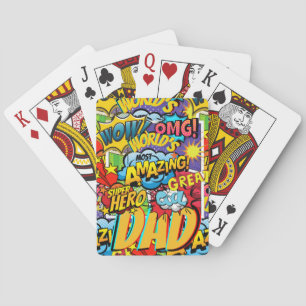 Jeu De Cartes Cadeau DAD de marque personnalisée - Comic Superhe