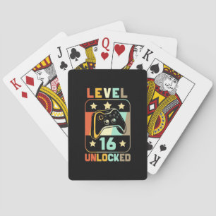 Jeu De Cartes Cadeau d'anniversaire Niveau Vintage 16 déverrou