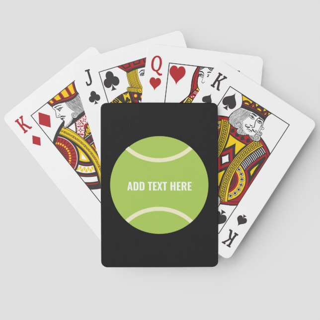 Jeu De Cartes Cadeau de balle de tennis vert moderne (dos)