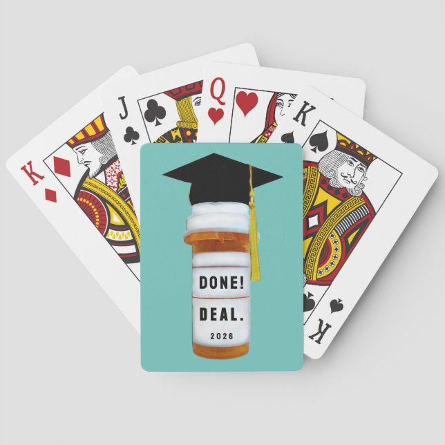 Jeu De Cartes Cadeau de fin d'études de pharmacien 2026 (dos)