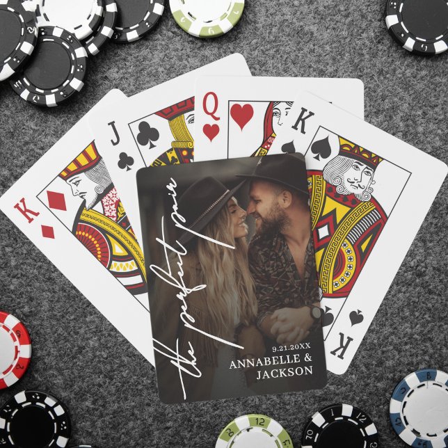 Jeu De Cartes Cadeau de mariage photo de couple idéal (Perfect Pair Photo Wedding Favor Poker Cards )