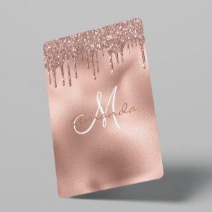 Jeu De Cartes Cadeau de monogramme avec gouttes de paillettes de