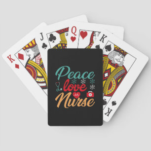 Jeu De Cartes Cadeau infirmière   Infirmière Peace Love