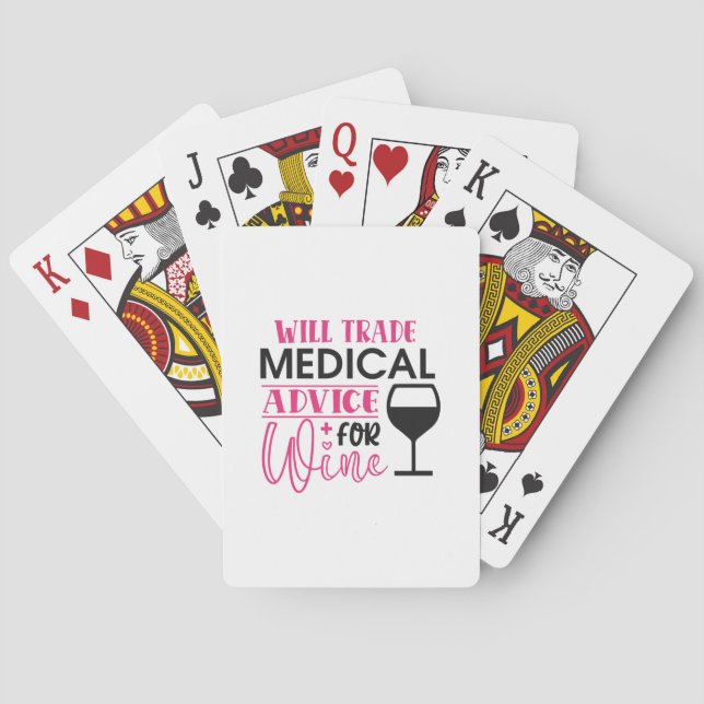 Jeu De Cartes Cadeau infirmière | Vont Échanger Des Conseils Méd (dos)