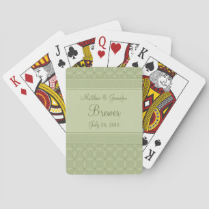 Jeu De Cartes Cadeau Mariage Celtique Vert, Favoriser et Memento