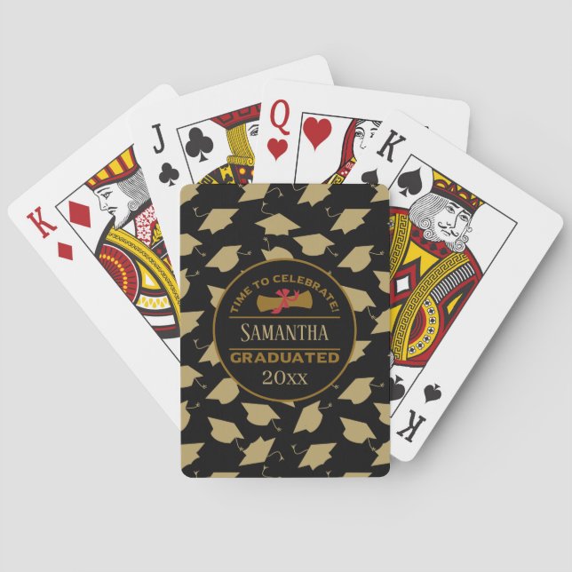 Jeu De Cartes Cadeau personnalisé | Heure De Célébration (dos)