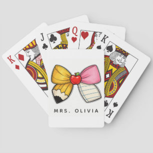 Jeu De Cartes Cadeau personnalisé pour enseignant   Enseignant p