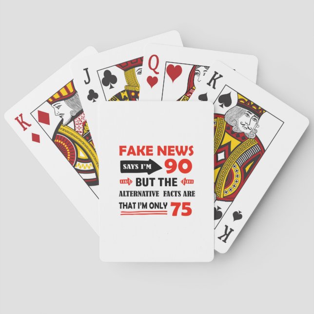 Jeu De Cartes Cadeaux d'anniversaire de 90e année (dos)