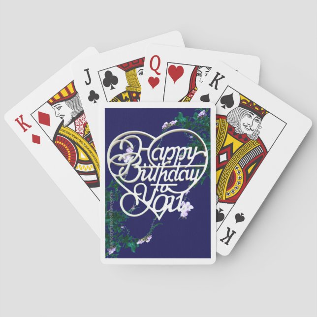 Jeu De Cartes Cadeaux d'anniversaire personnalisés Classique (dos)
