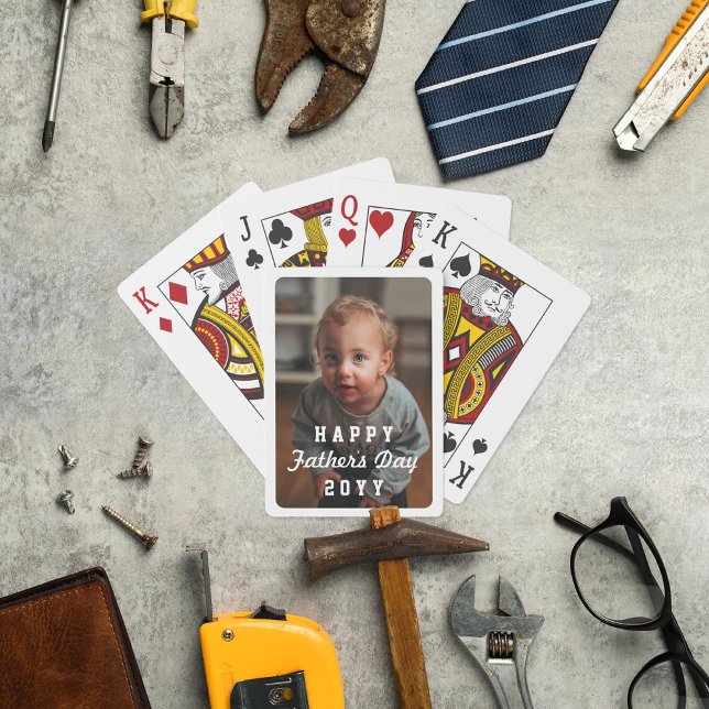 Jeu De Cartes Cadeaux de Fêtes des pères uniques Photo personnal (Créateur téléchargé)