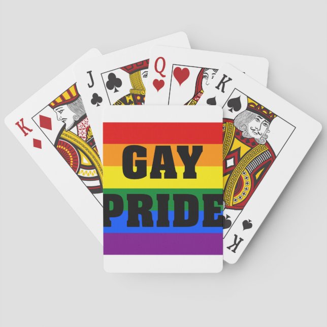 Jeu De Cartes Cadeaux de gay pride (dos)