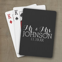 Cadeaux de mariage noir uni Mr & Mrs