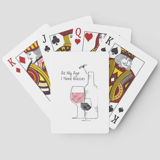 Jeu De Cartes Cadeaux drôles d'amateur de vin (dos)