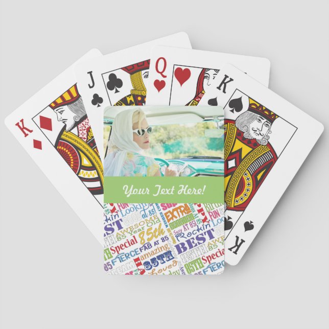 Jeu De Cartes Cadeaux Uniques Et Spéciaux De Fête Du 85E Anniver (dos)