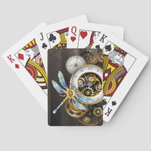 Jeu De Cartes Cadran Steampunk avec libellule