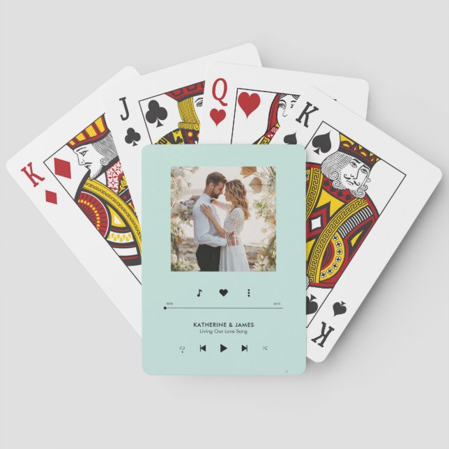 Jeu De Cartes Cadre photo du Lecteur de musique personnalisé (dos)
