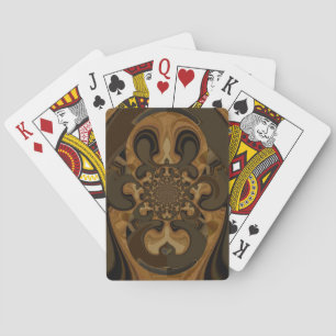 Jeu De Cartes Café Brown Flux Kaleidoscope Art Imprimer