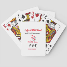 Jeu De Cartes Café & mélange de lait amour couple café cœur roug