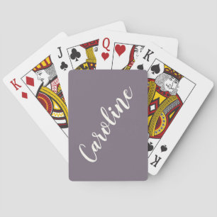 Jeu De Cartes Calligraphie simple tendance violet foncé Personna