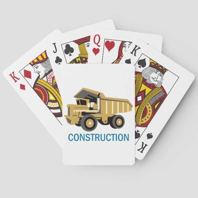 Jeu De Cartes Camion de construction (dos)