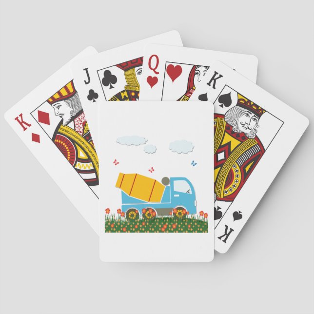 Jeu De Cartes Camion de mélangeur de ciment (dos)