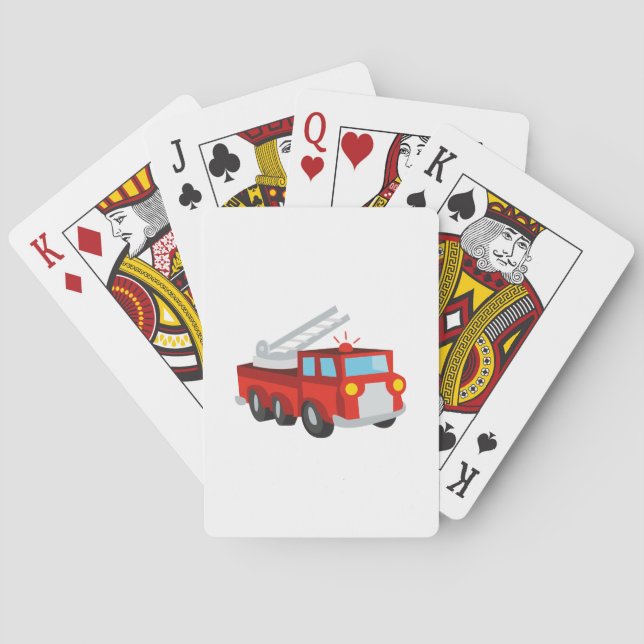 Jeu De Cartes Camion d'incendie (dos)