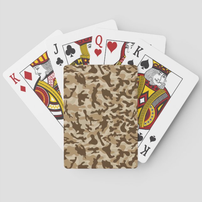 Jeu De Cartes Camouflage du désert (dos)