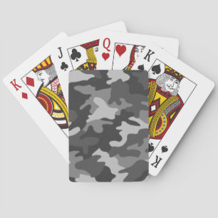 Jeu De Cartes Camouflage gris foncé