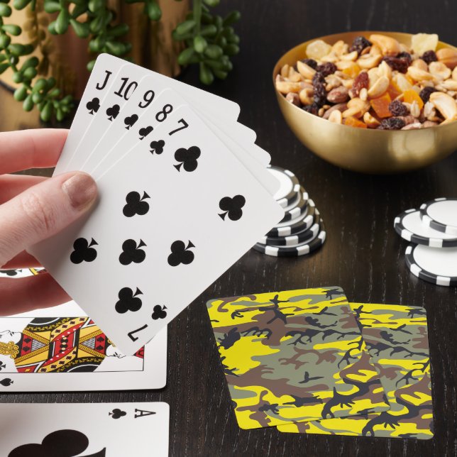 Jeu De Cartes Camouflage jaune et Brown, Militaire, Armée (In Situ)