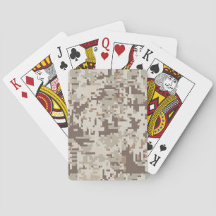 Jeu De Cartes Camouflage numérique de style beige du désert