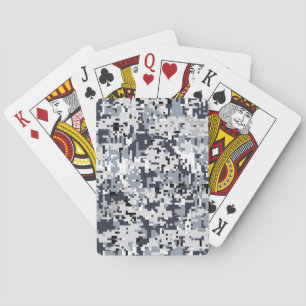 Jeu De Cartes Camouflage numérique gris argent à l'esprit urbain