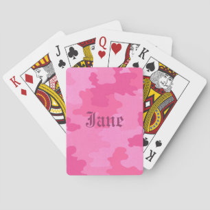 Jeu De Cartes Camouflage rose chaud personnalisé Lecture Cartes
