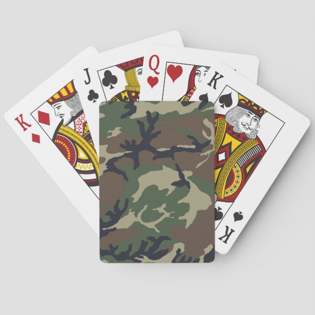 Jeu De Cartes camouflage vert Brown (dos)