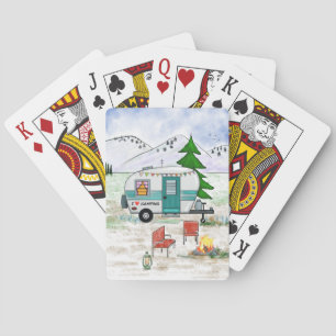 Jeu De Cartes Camp jouant aux cartes
