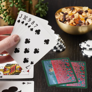 Jeu De Cartes Campo de Amapolas Peinture d'Alfred Fox