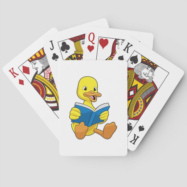Jeu De Cartes Canard à la lecture avec livre (dos)