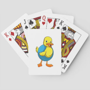 Jeu De Cartes Canard à nager avec anneau de nage