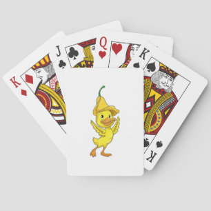 Jeu De Cartes Canard avec Casquette Bell jaune