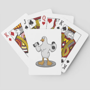 Jeu De Cartes Canard comme Bodybuilder avec des cloches
