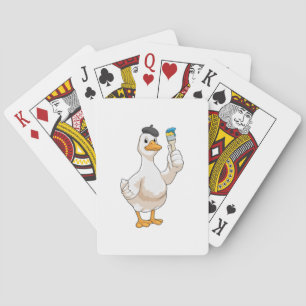 Jeu De Cartes Canard comme peintre avec pinceau