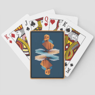 Jeu De Cartes Canard en bois isométrique