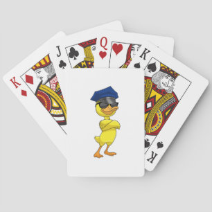 Jeu De Cartes Canard en tant qu'officier de police avec casquett
